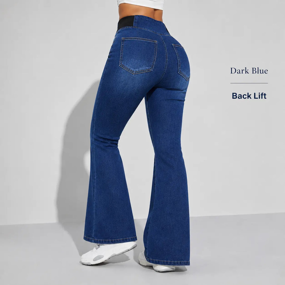Women’S High Waisted Stretch Flare Jeans, Elastic Waist Bootcut Denim Pants with Pockets, Slim Fit Bell Bottom Jeans for Women, Curve Flattering Casual Y2K Streetwear Back to School Travel Weekend Everyday Fashion Denim