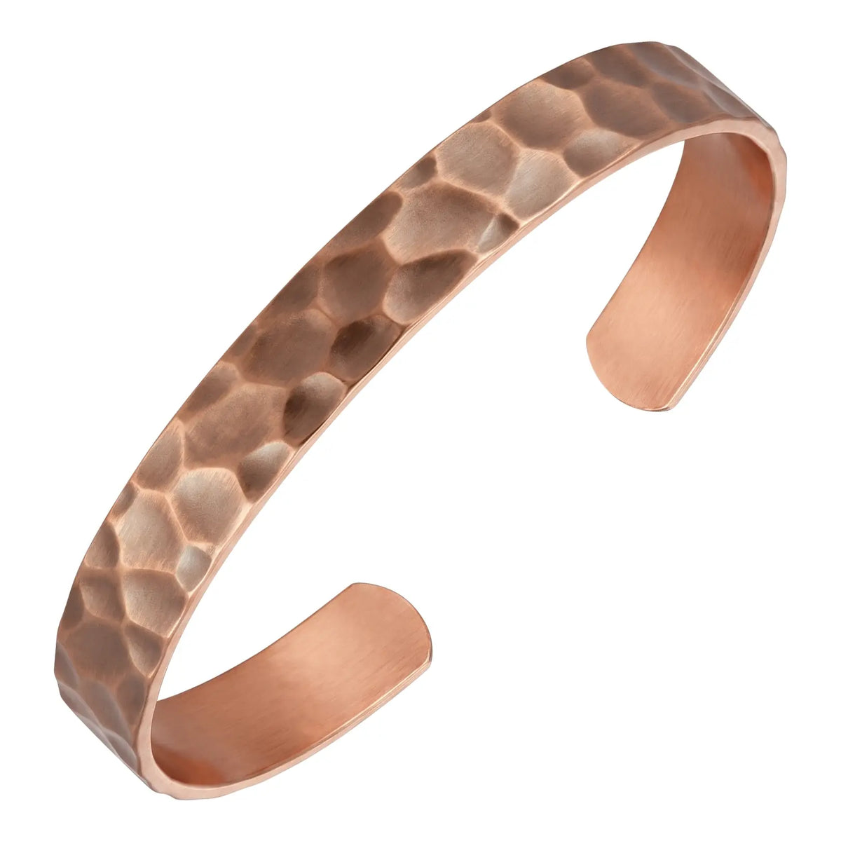 Feraco Women's 2-Piece Pure Copper Cuff Bracelet Set - Elegant Unplated Leaf Design, Authentic Handmade Casual Wear Bangles